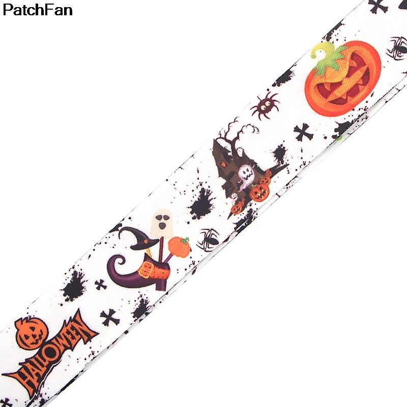 A2507 patfan estilo de Halloween Correa cuello cordones para la seguridad de la ruptura para el teléfono móvil USB ID Badge Holder Key