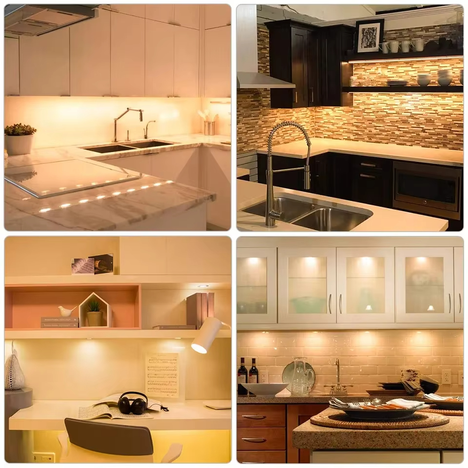 Luz LED para debajo del gabinete, vitrina, estante, iluminación para mostrador, caravana, Camper, autocaravana, foco Interior con interruptor USB de 5V