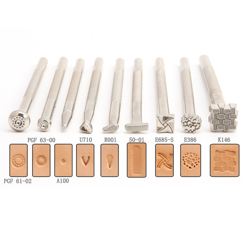Leather Different Shape Stamp Punch Set Saddle Making Tools for Leather Craft Working Moon Flower Butteryfly Shape Stamping Kit