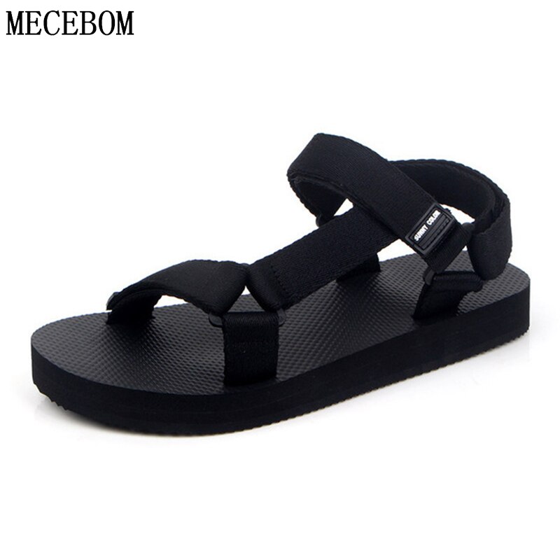 Sommar män sandaler gladiator strand fritidsskor personlighet svart utomhus platt älskare skor män tofflor sport sandalia