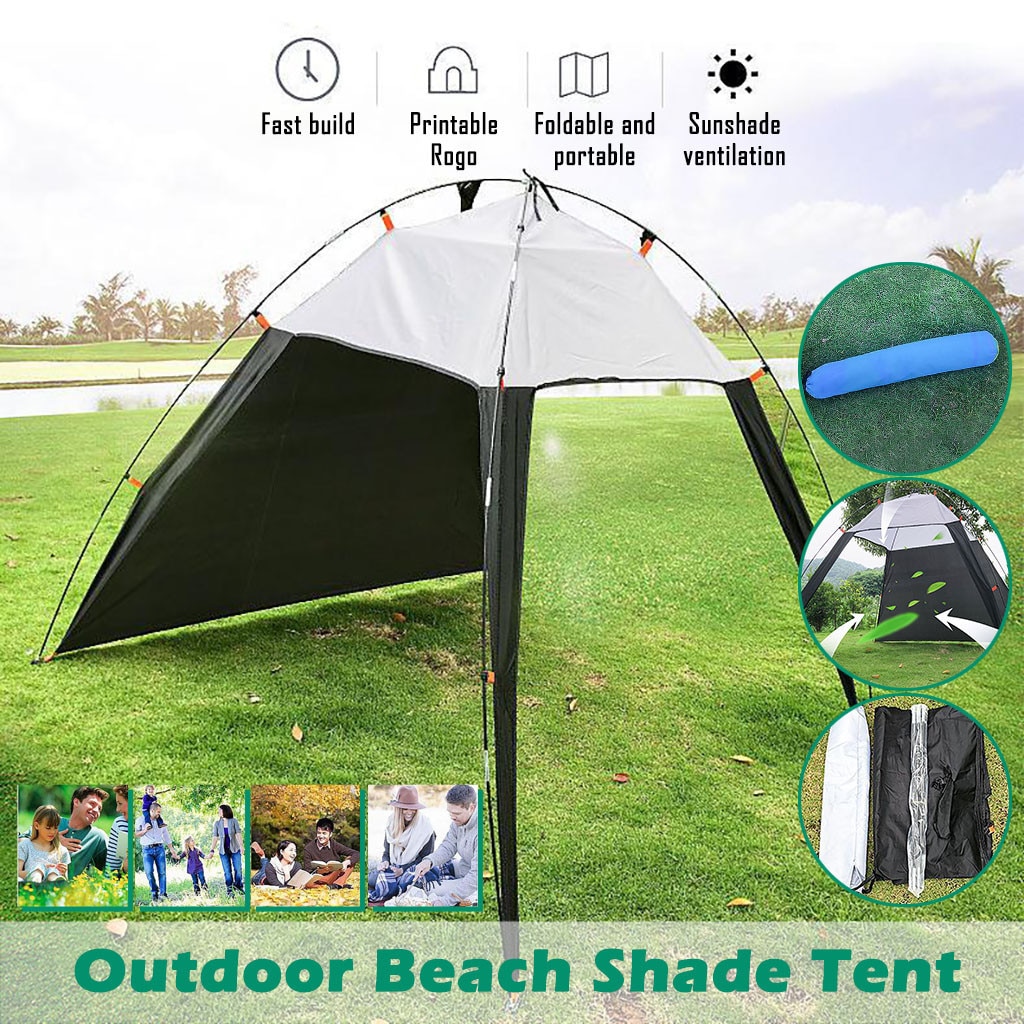 Outdoor Tent Portable Beach Canopy Sun Shade Patchwork Tent Shelter Good And Convenient Camping Fishing Tents