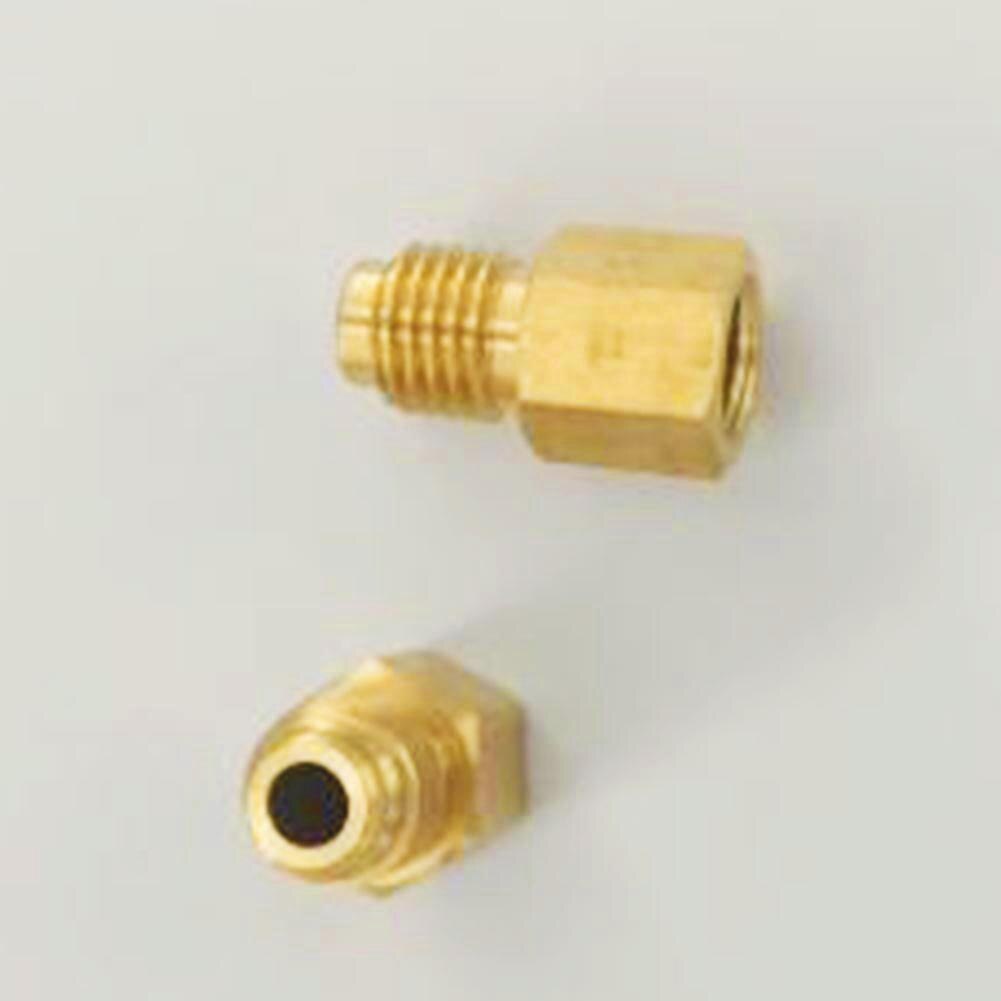 2PCS Liquid Safety Valve R134a R12 Air Conditioning Refrigerant Adapter Kit 1/4 Female Flare 1/2 Acme Male