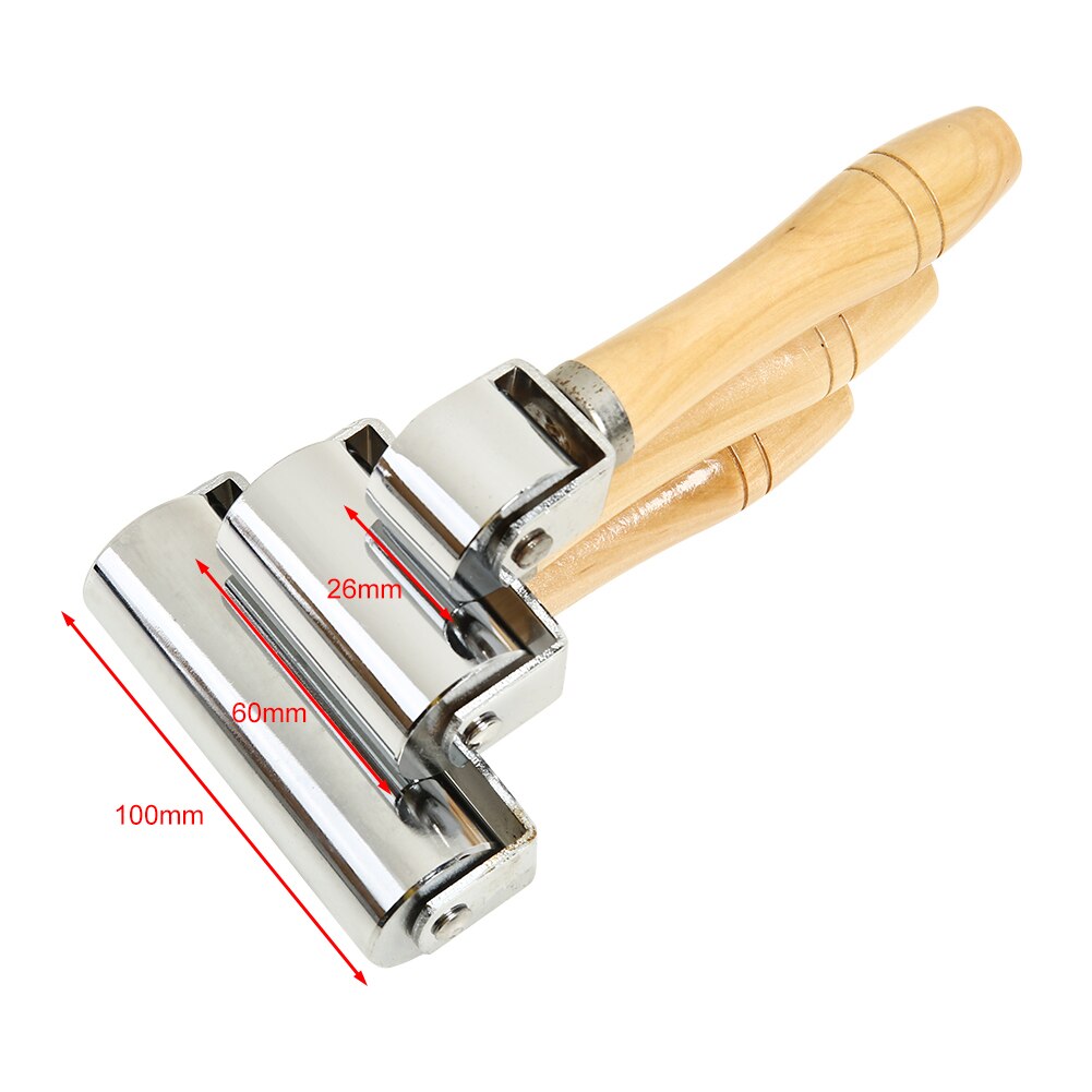 Leather Glue Edges Laminating Roller Craft Leather GlCraft Roller DIY Handmade Crease Tool Leather Press Edge Rolle Wood Handle