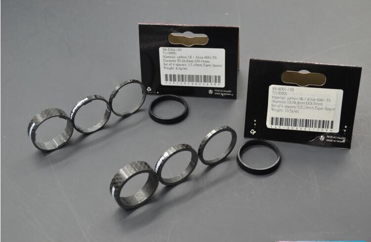 FOURIERS Bike Fork Top Cap Spacer Ultra-light weight Carbon Spacers 3/ 5 / 10mm Taper Spacer