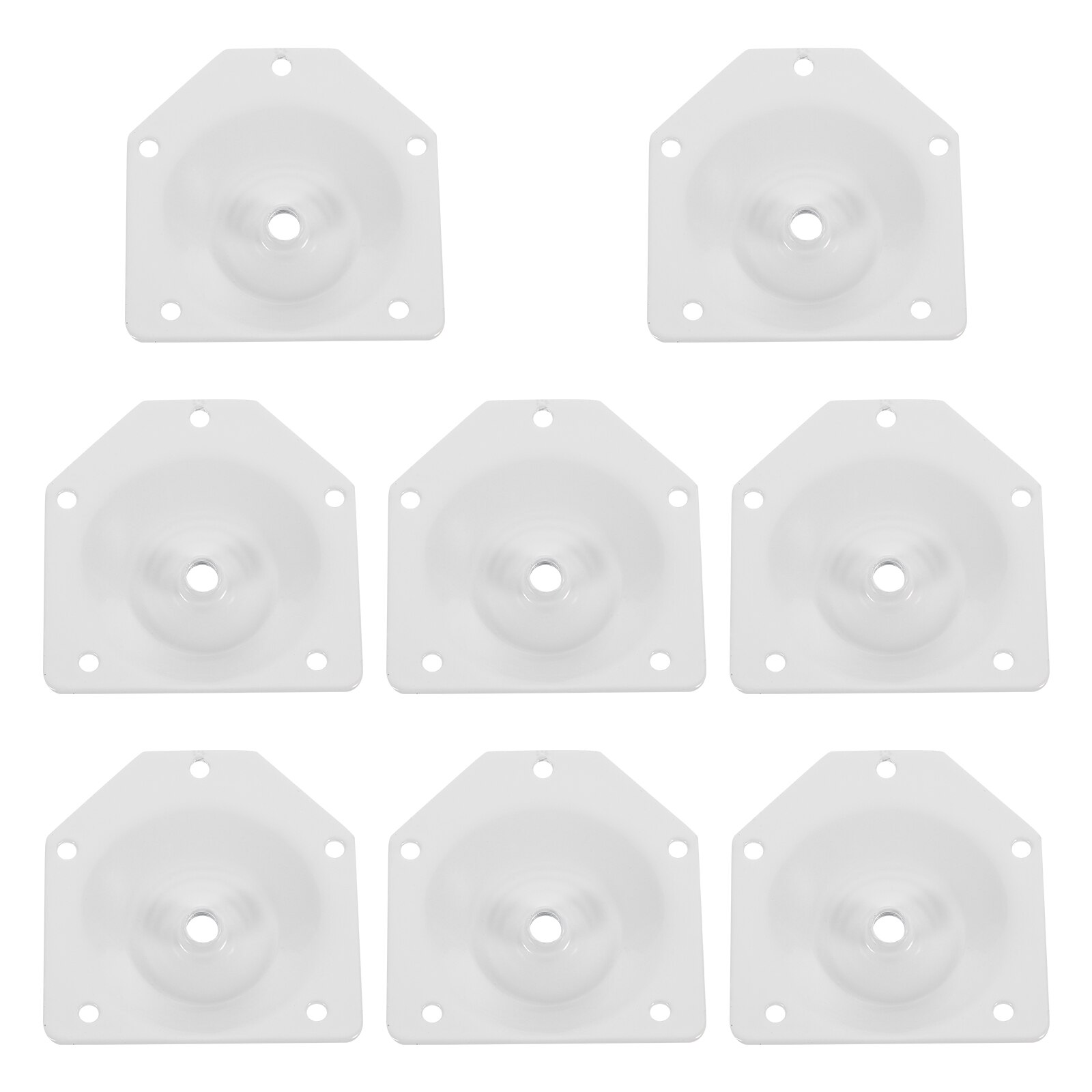 4pcs Furniture Leg Attachment Plates Angled Leg Mounting Plates with Screws: White