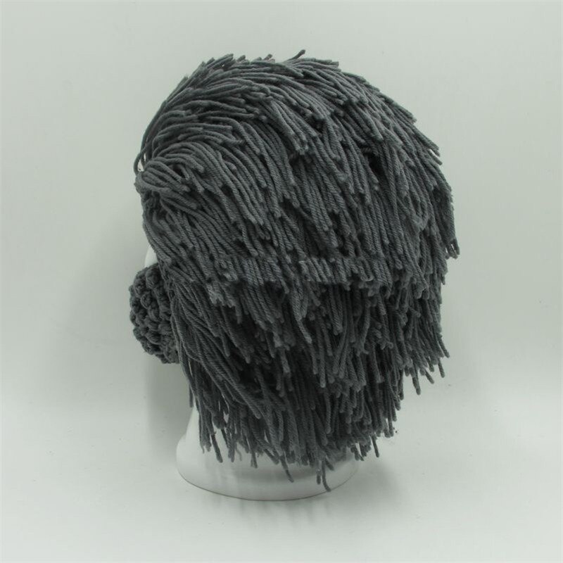 Śmieszne peruki broda kapelusze włóczęga szalony naukowiec jaskiniowiec ręcznie robione dzianiny ciepłe czapki zimowe