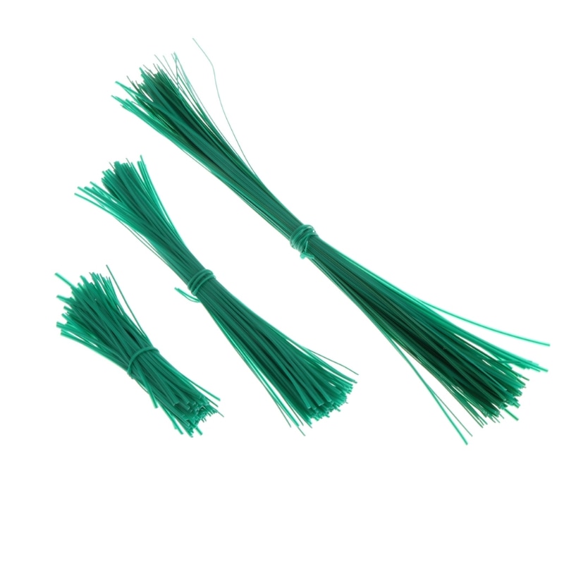 100 Pcs Tuin Gecoat Twist Draad String Tie Plant Ondersteuning Plastic Band Cables-M20