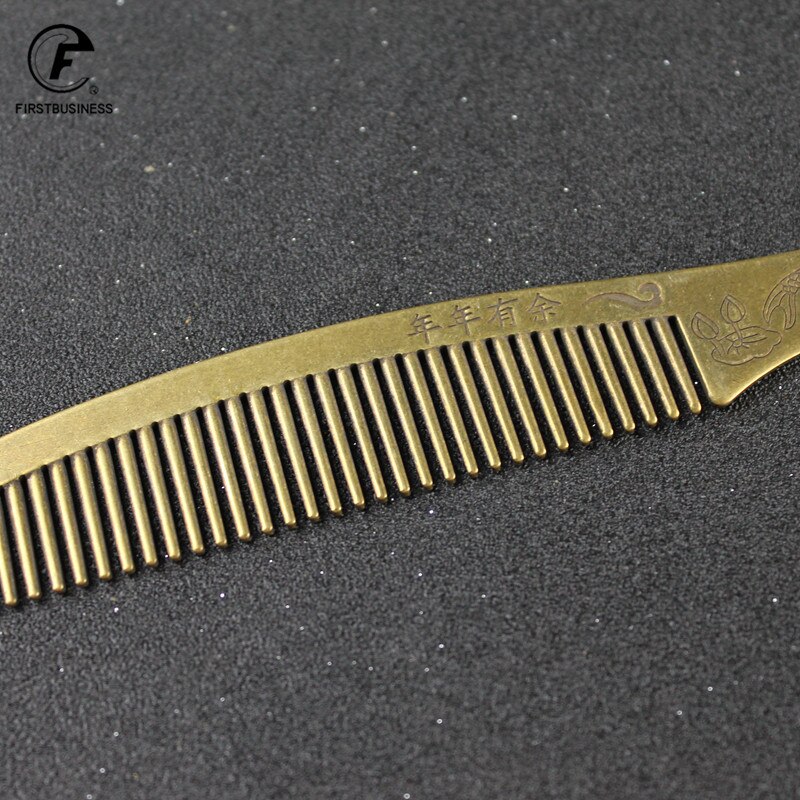 Teacher's day Hair Care Healthy copper comb carp Comb Anti static Hair Care metal Combs Natural Curved Hair Styling Tool
