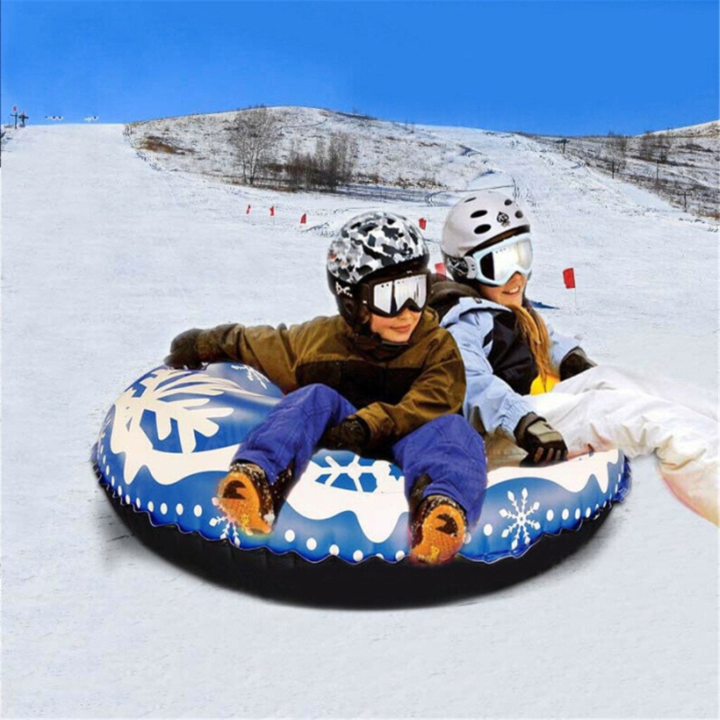 1Pcs Sneeuw Buis Voor Winter Entertainment Ski Apparatuur Opblaasbare 47-Inch Ski Ring Zware Slee Kinderen Volwassen gedrukt Ski Ring