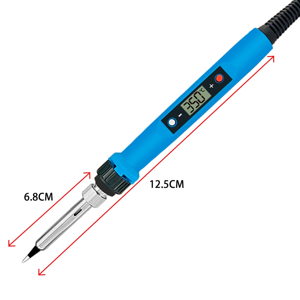 80W Soldering iron adjustable temperature solder iron tips welding rework tools Ceramic heater plastic box Soldering iron kit