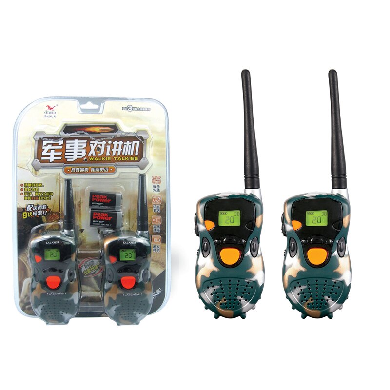 2 stk mini walkie talkie radio  t388 frekvens bærbar tovejs radio legetøj til drenge piger: B