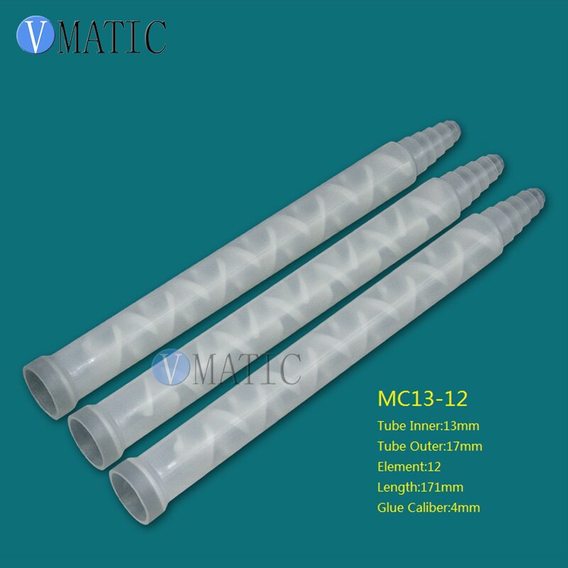 Resin Static Mixer MC13-12 Mixing Nozzles for Duo Pack Epoxies Plastic Mixer Tube