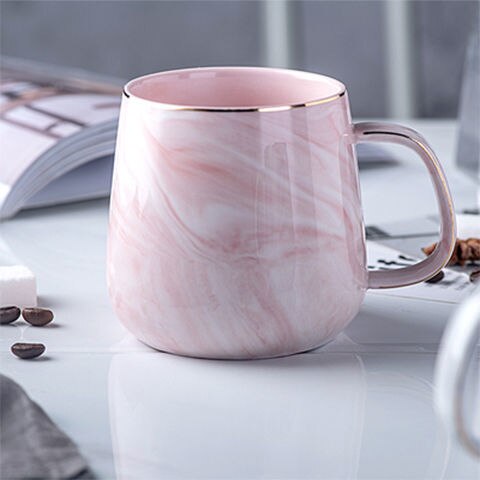 European Phnom Penh Milk Coffee Mugs Marble Pattern Breakfast Water Mug Office Home Drinkware Tea Cup Lover's: D