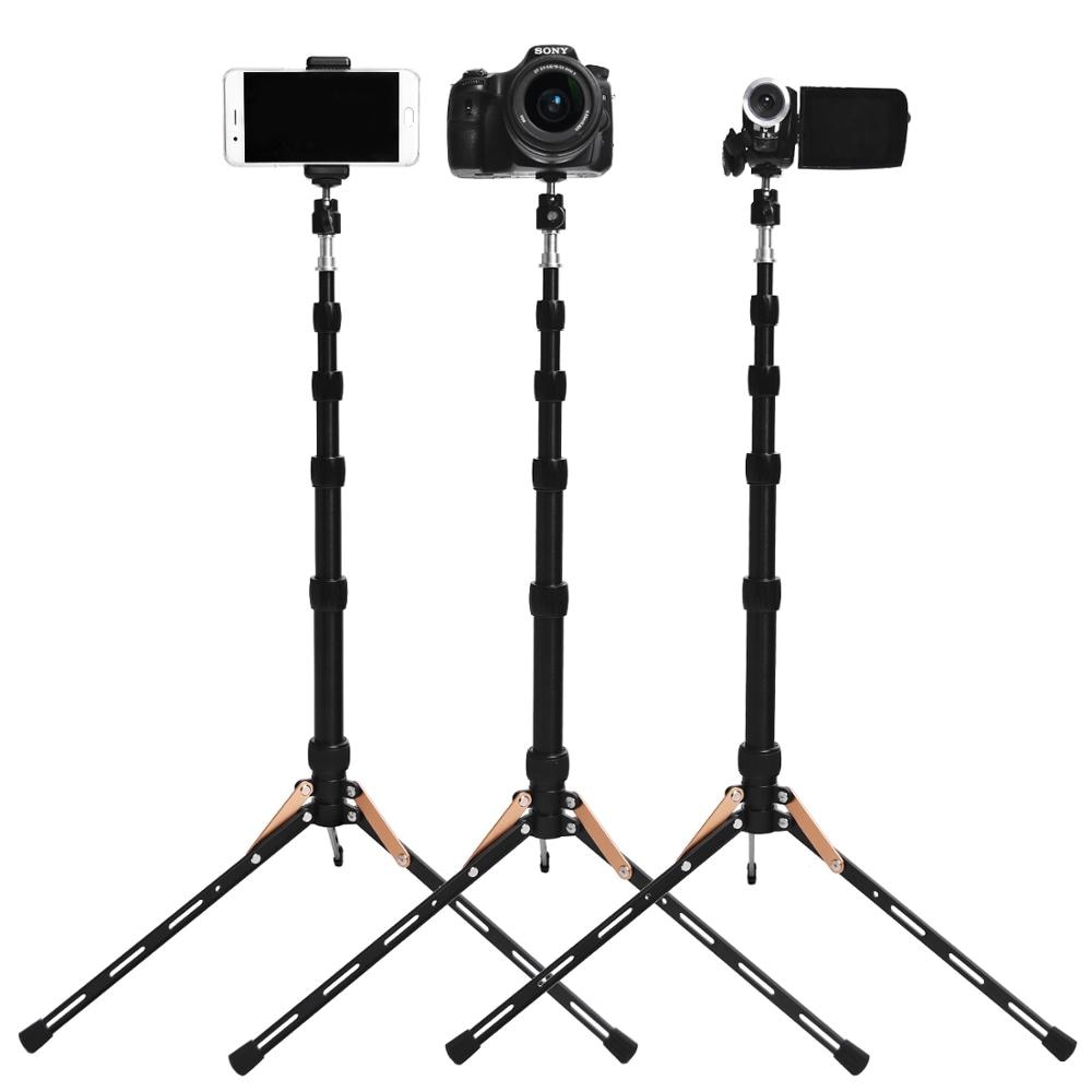 Fosoto ft-140 led light stand tripé portátil para iluminação fotográfica flash guarda-chuvas refletor photo studio câmera telefone