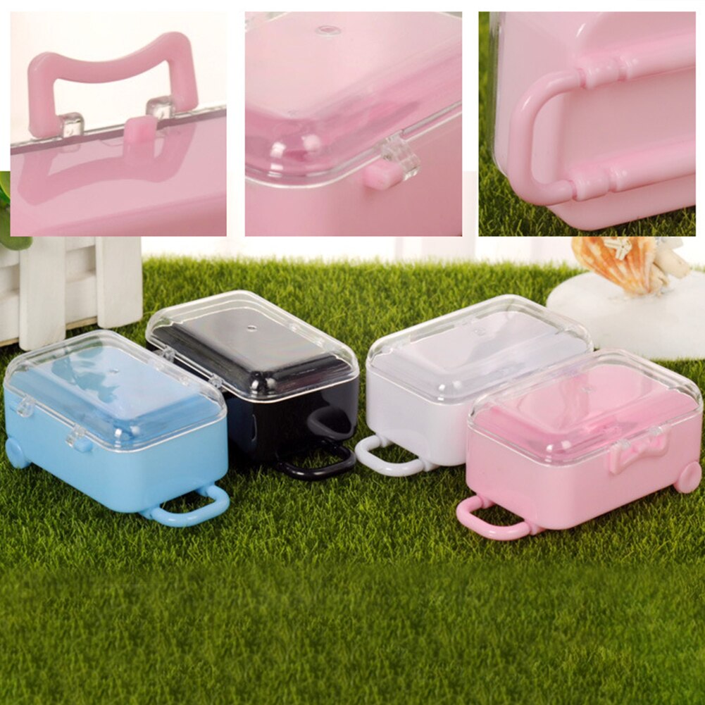 12pcs Mini Cute Party Favors Wedding Birthday Candy Box Suitcase Shape With Handle Baby Shower Portable Lightweight