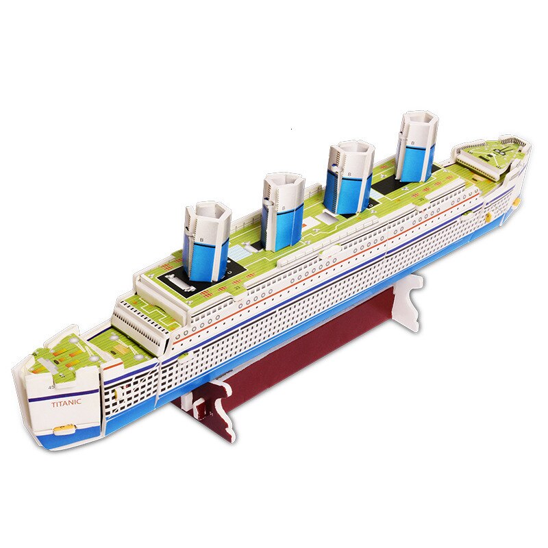 3D Alpinia Oxyphylla Jigsaw ForChildren Speelgoed Papier Capa-citor Huis Model Puzzel Speelgoed: Marine Cruises