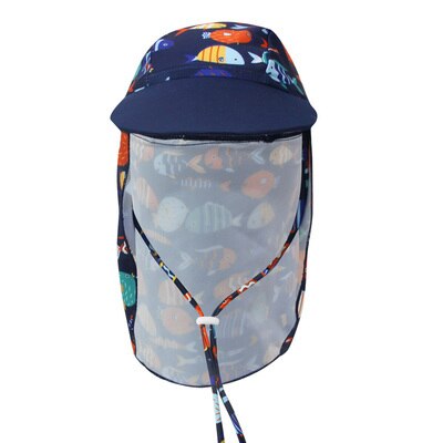 Letnia czapka na plażę dla dzieci UPF50 + ochrona przed promieniowaniem UV czapka przeciwsłoneczna na szyję osłona na wiatr pokrywa Flao czapka regulowana dla dzieci dziewczyna chłopcy kapelusz na plażę: 1
