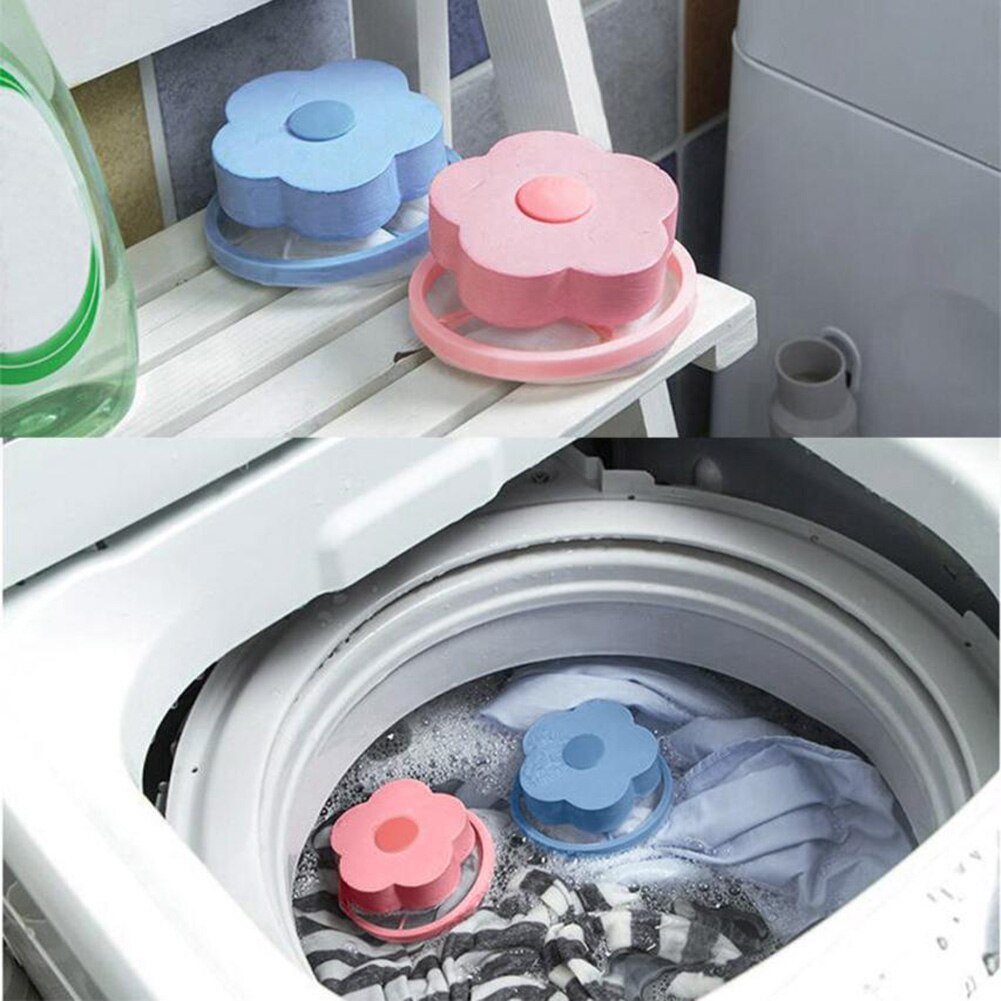 1 pcs Wasmachine Drijvende Filter Wasmachine Drijvende Filter Bloemvorm Wasmachine Ontharing Schoon Netto Zak