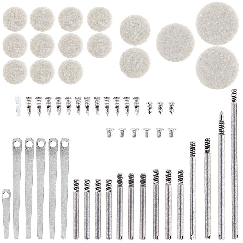 58 Stks/partij Klarinet Reparatie Onderdelen Set Compleet Gereedschap Klarinet Geluid Gat Mat Pad Roller Reed Schroeven Wind Instrument Reparatie Kit