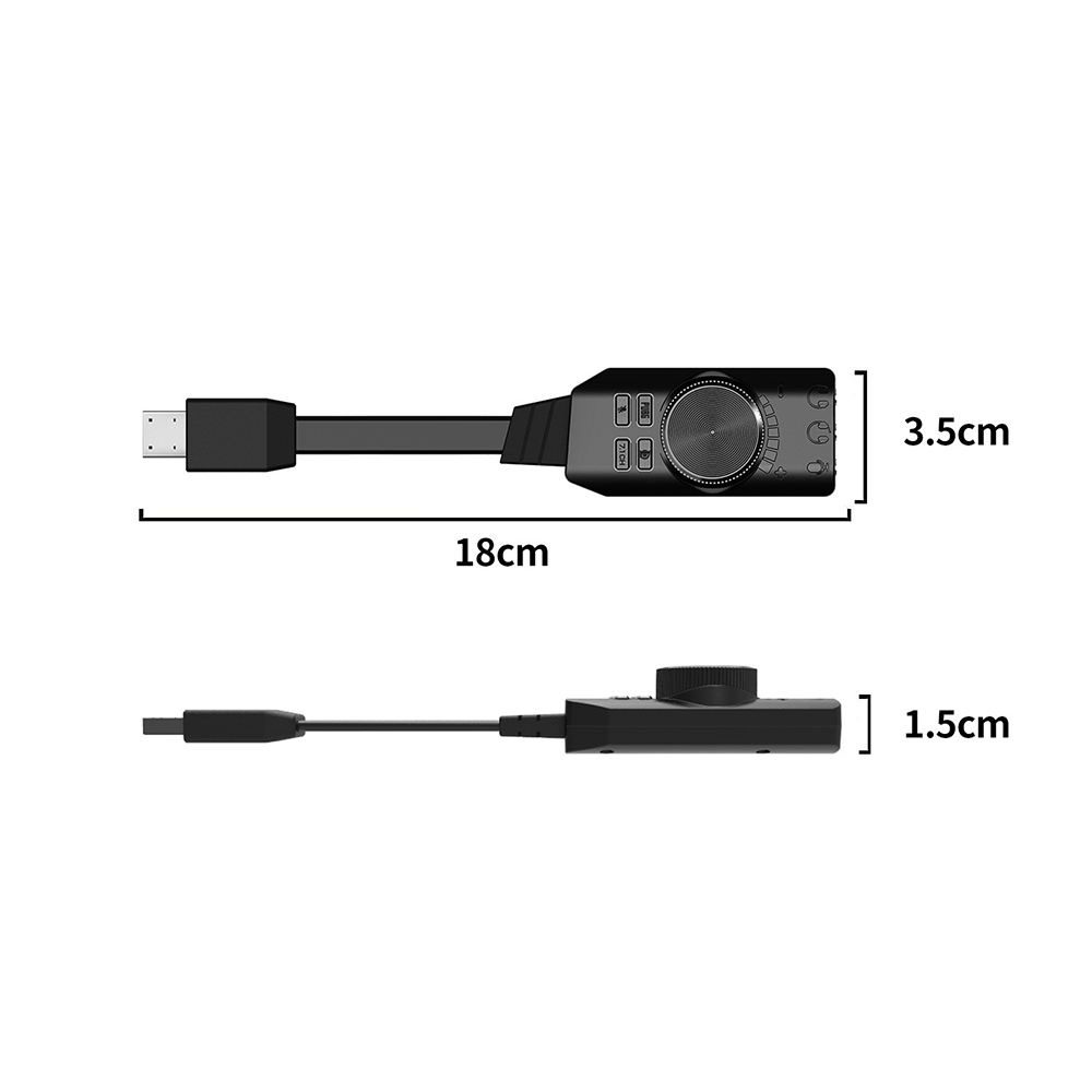 USB7.1 Sound Card Laptop Computer Game Analog 7.1 Audio Channel Output Audio Amplication Module Earphone Microphone Plug Adapter