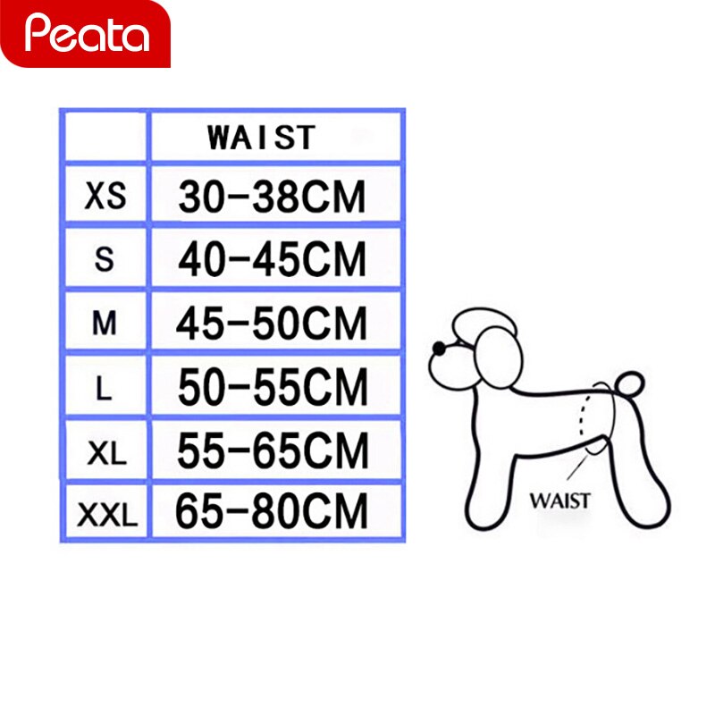 Hundblöja hona hane tvätt slitstark doggie blöjor byxor hund wraps doggy trosa husdjur underkläder sanitära kort fysiologisk y