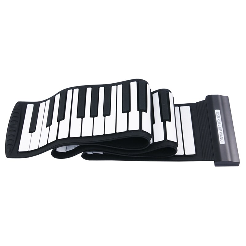 Roll up piano 88 tangenter karaoke silikon fleksibelt elektronisk keyboard ingen høyttaler brukes til å koble til en datamaskin  #8