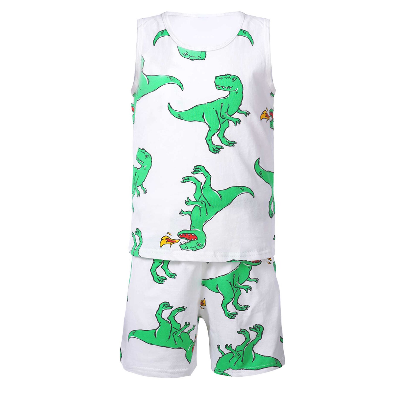 Pigiami per bambini pigiami per bambini pigiami per bambini set di vestiti senza maniche in cotone Cartoon 2 pezzi set pigiami pigiami per bambini 2 4 6 8 10 anni