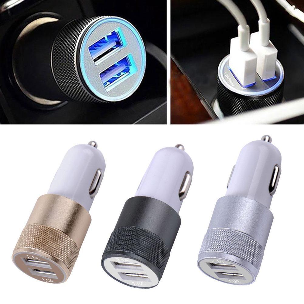 Universal Dual USB Car Charger Adapter Intelligent Mobile Socket Lighter Car-Chargers Phone Charging Cigarette