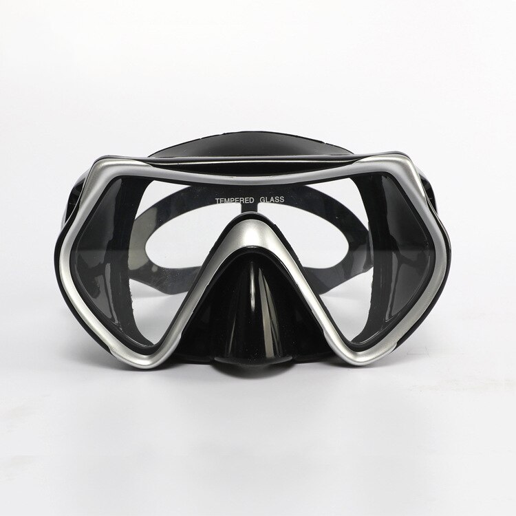 Jeely DIVING Silicone Scuba Dive Mask Gear Equipment Goggles For Nearsighted Men Women Spearfishing Mask: black silver