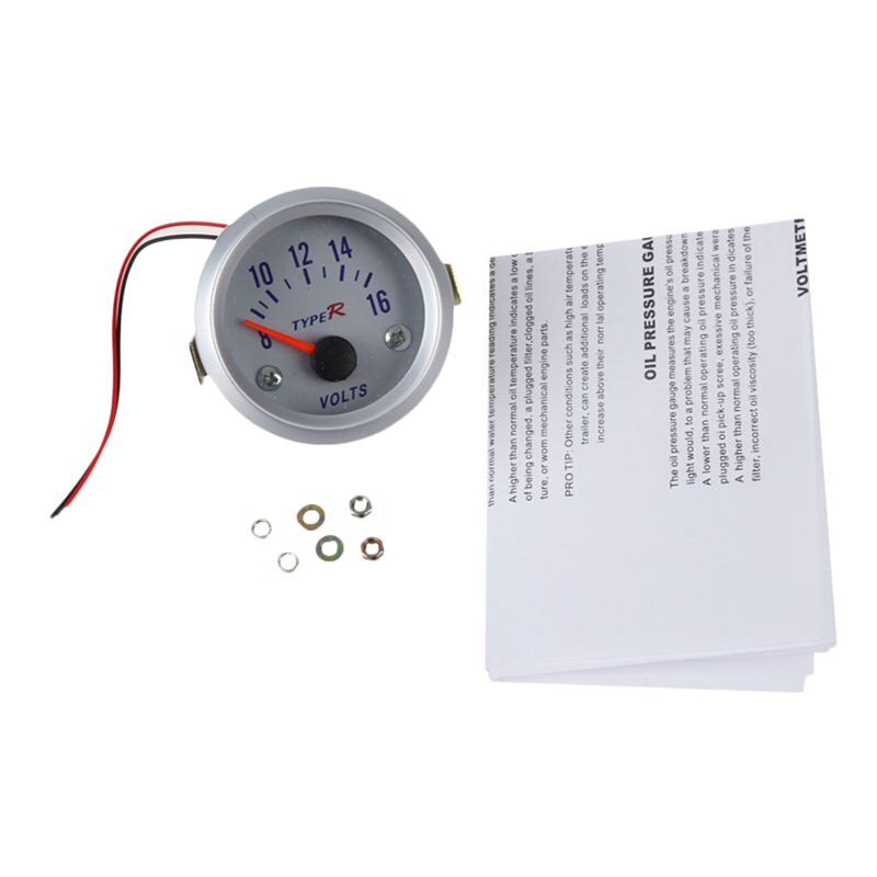 Car 2" 52mm Volt Gauge Tachometer Meter Gauge Volt Gauge