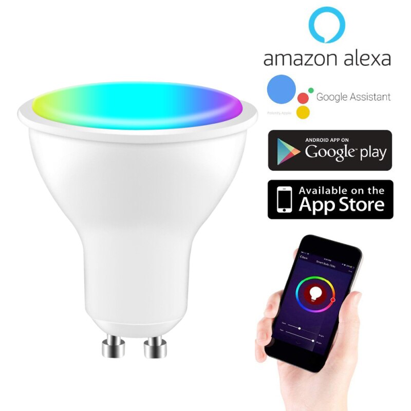 Tuya Wifi Slimme Lamp GU10 Led Lamp 4W Smart Light Kleurrijke Led Spotlight App Controle Rgb Lamp Werk met Alexa Google Thuis