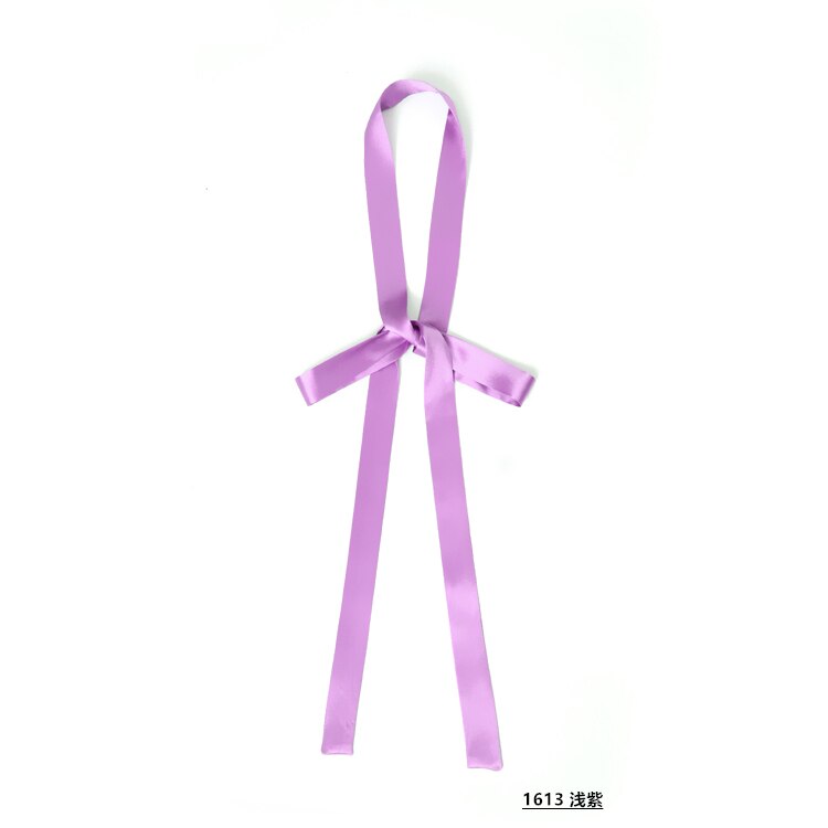 160*3CM mujeres color puro bufanda Extra larga y estrecha de cinta de seda bufandas corbata damas corbata delgada cuello bufandas cinta/correa de muñeca: 13