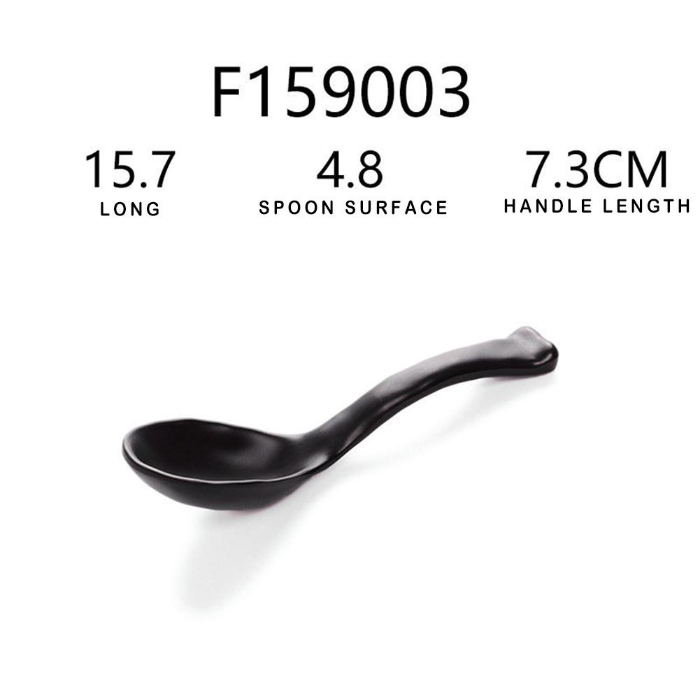Soup Spoon Black Matte Ladle Spoon Japanese Style Hand-Pulled Noodle Tableware Anti-Fall Tortoise Shell Shaped Spoon 1.10: G