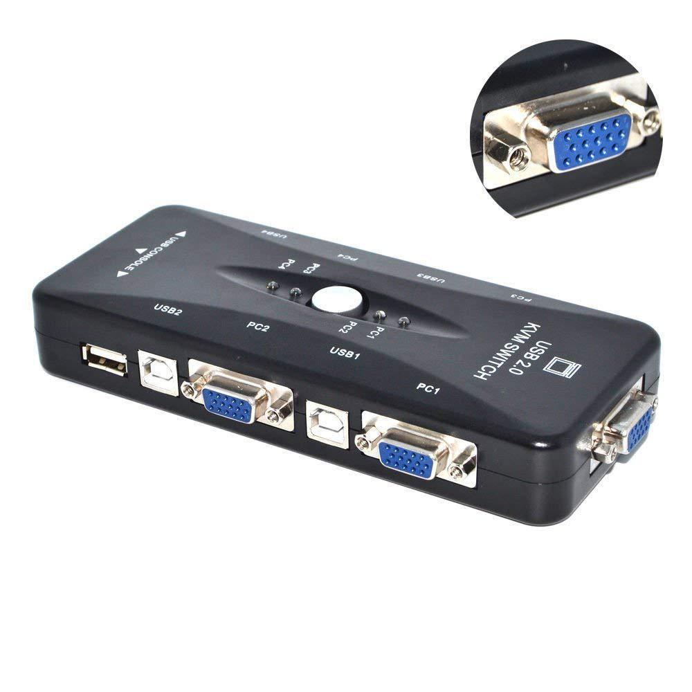 HDMI Switch USB Port KVM Switch Four-in and One-out 4-port HDMI Switcher: Default Title