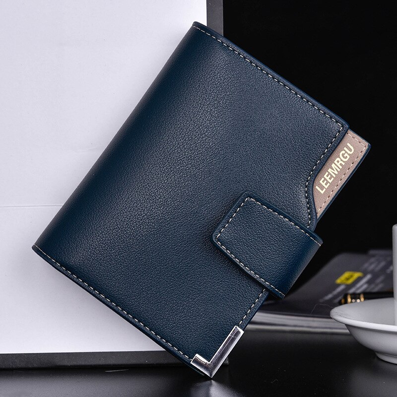 Men's Leather wallets male short purse credit card holder wallet