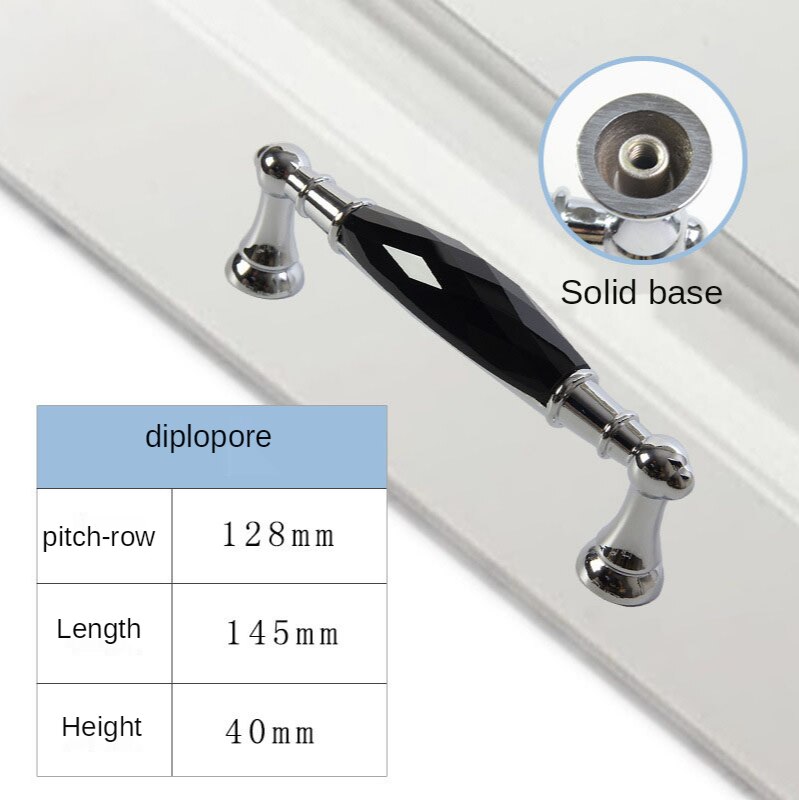 Tiradores de cristal de diamante para muebles, manijas de puerta de armario, cajón, perilla de puerta de armario, Hardware: D
