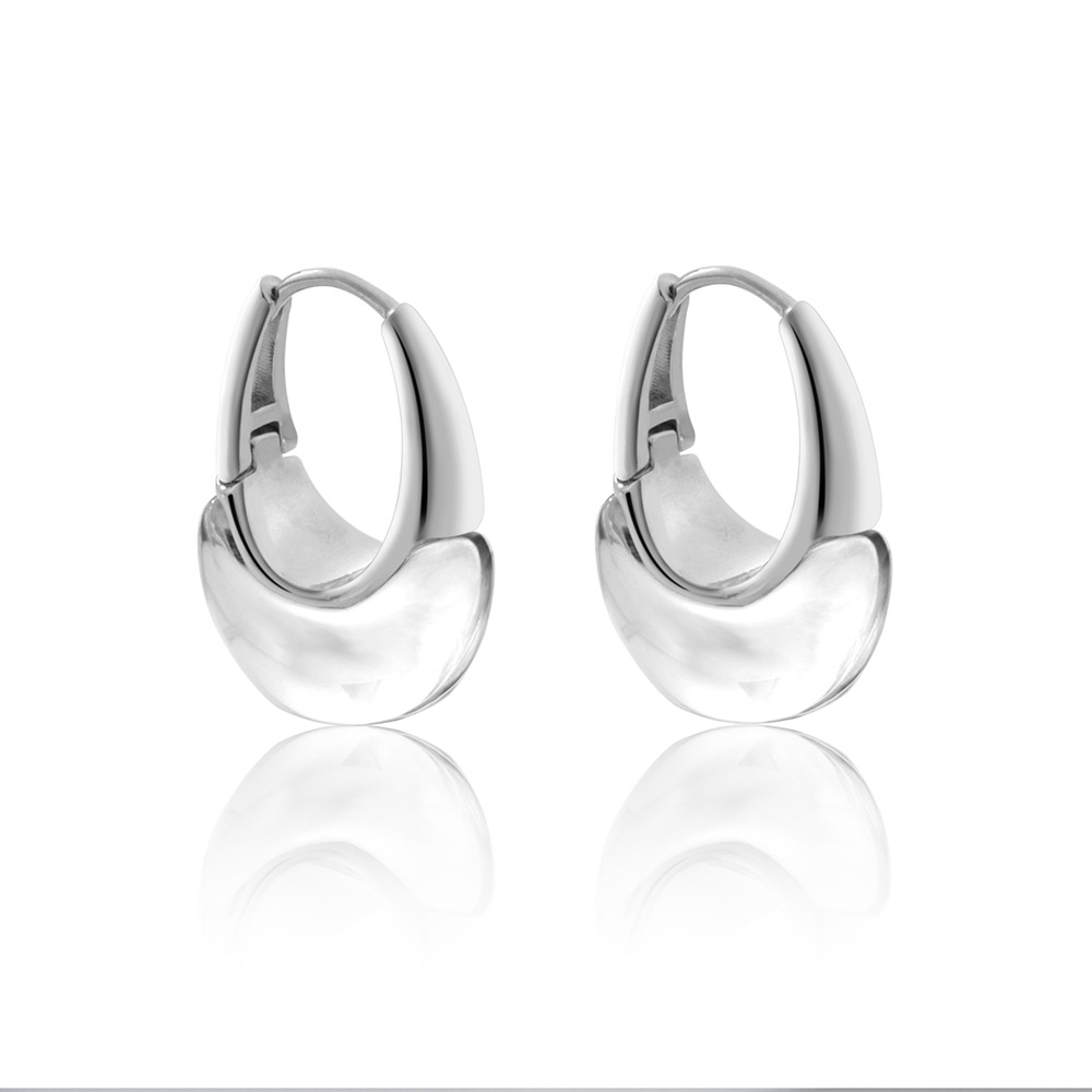Boucles d'oreilles goutte d'eau transparentes pour femmes, plaquées or, élégantes, modernes, de , bijoux de fête,: Couleur jaune clair