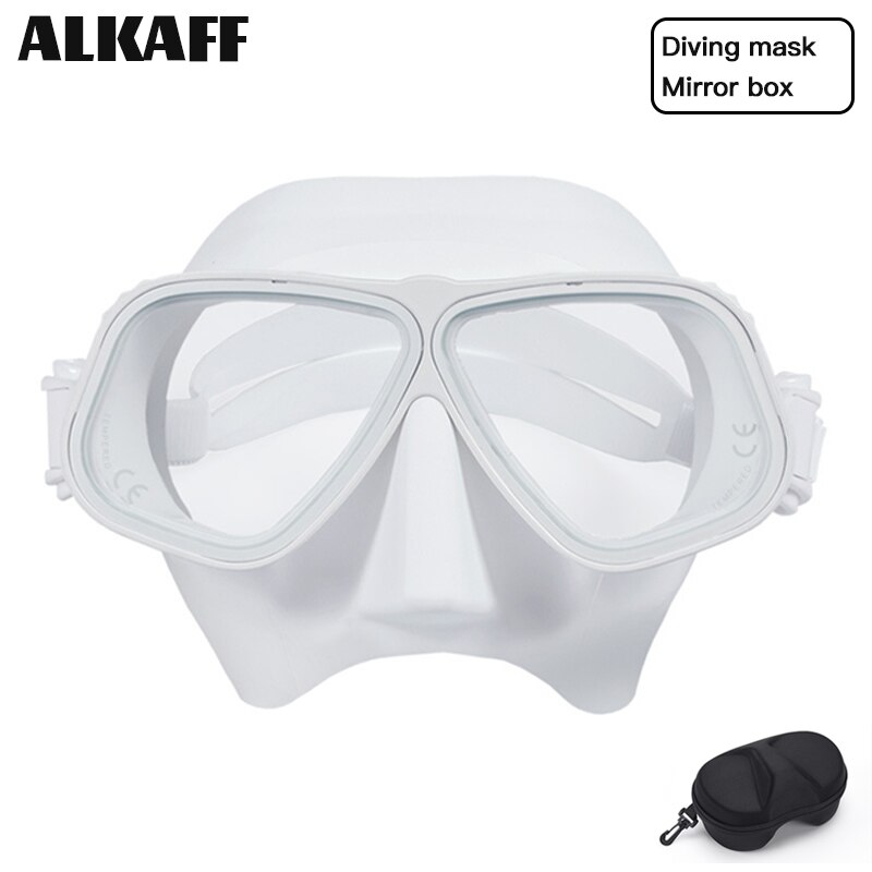 low volume free diving mask Alloy frame scuba diving equipment Snorkel goggles Toughened glass for free dive