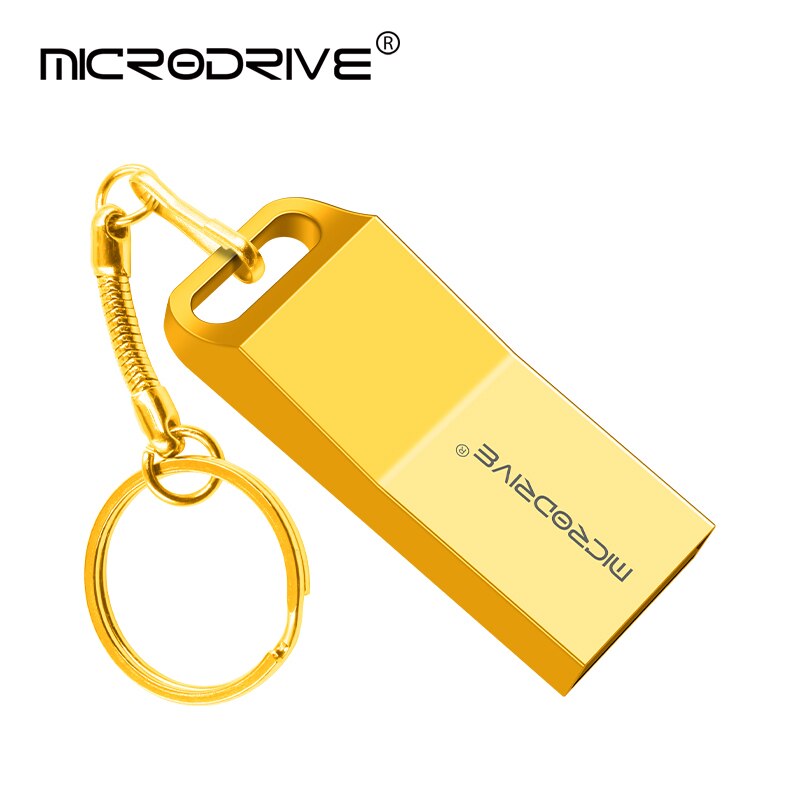 Usb 2.0 flash drev pen drev 4gb 8gb 16gb flash drev pendrive 32 gb usb memory stick 64gb metal usb flash drev til pc: 16gb / Guld