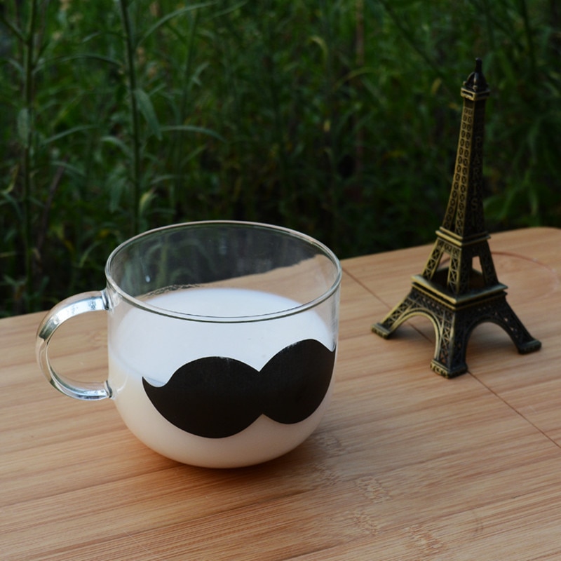 550ml Funny Cat Glass Mug Coffee Milk Cups Breakfast Handle Cup Novelty