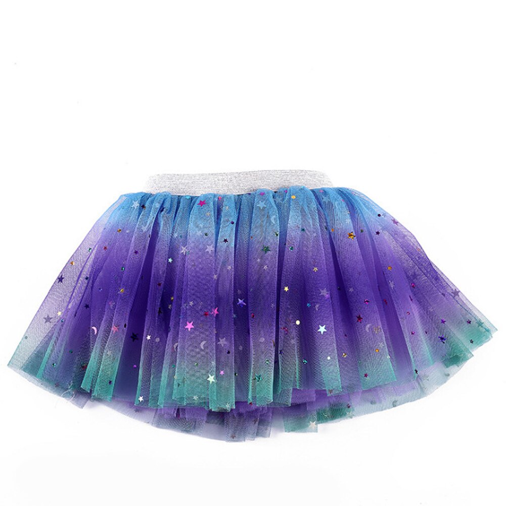 Prinzessin Mädchen freundlicher Baby Sterne Ballettröckchen Felsen Party Kostüm Ballett Mädchen tanzen Pailletten Ballettröckchen Pettiskirt: C / 0 zu 2 Jahre