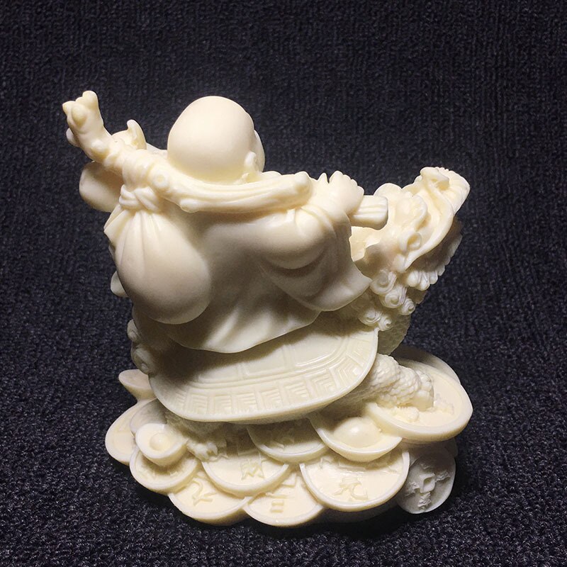 Chinese Dragon Turtle Laughing Buddha Auspicious God of Wealth Statue Modern art sculpture High-end home decoration accessories