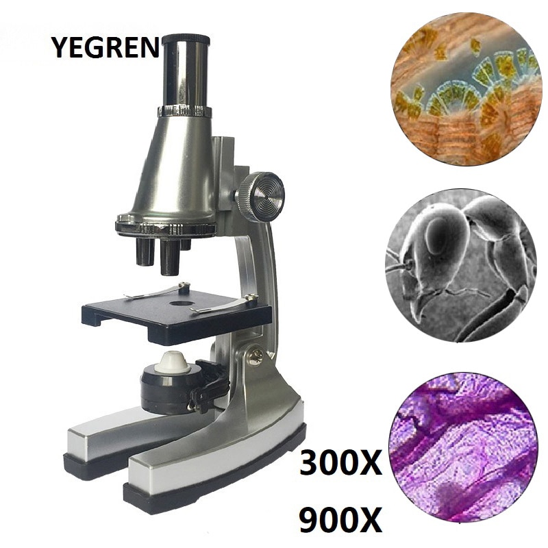 Kinderen Educatieve Microscoop 300 600X 900X Verlichte Bio-Microscoop Speelgoed Leren Wetenschap Kerst Microscoop