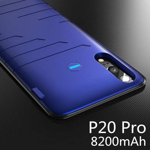 Kqjys Externe Power Bank Opladen Cover Voor Huawei P20 Batterij Case Draagbare Smart Battery Charger Cases Voor Huawei P20 Pro: Blue P20 Pro