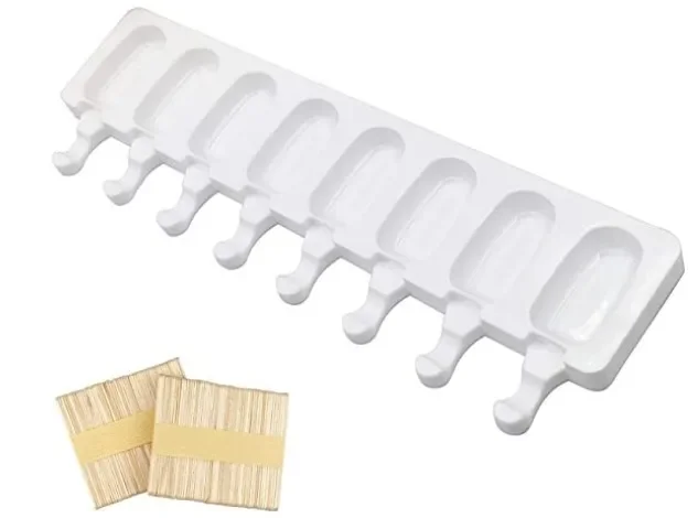 4/8 Cell Ijs Siliconen Mal Zomer Ijs Pop Maker Popsicle Mold Vruchtensap Vriezer Ijsbakje Popsicle Mold Chocolade Tool