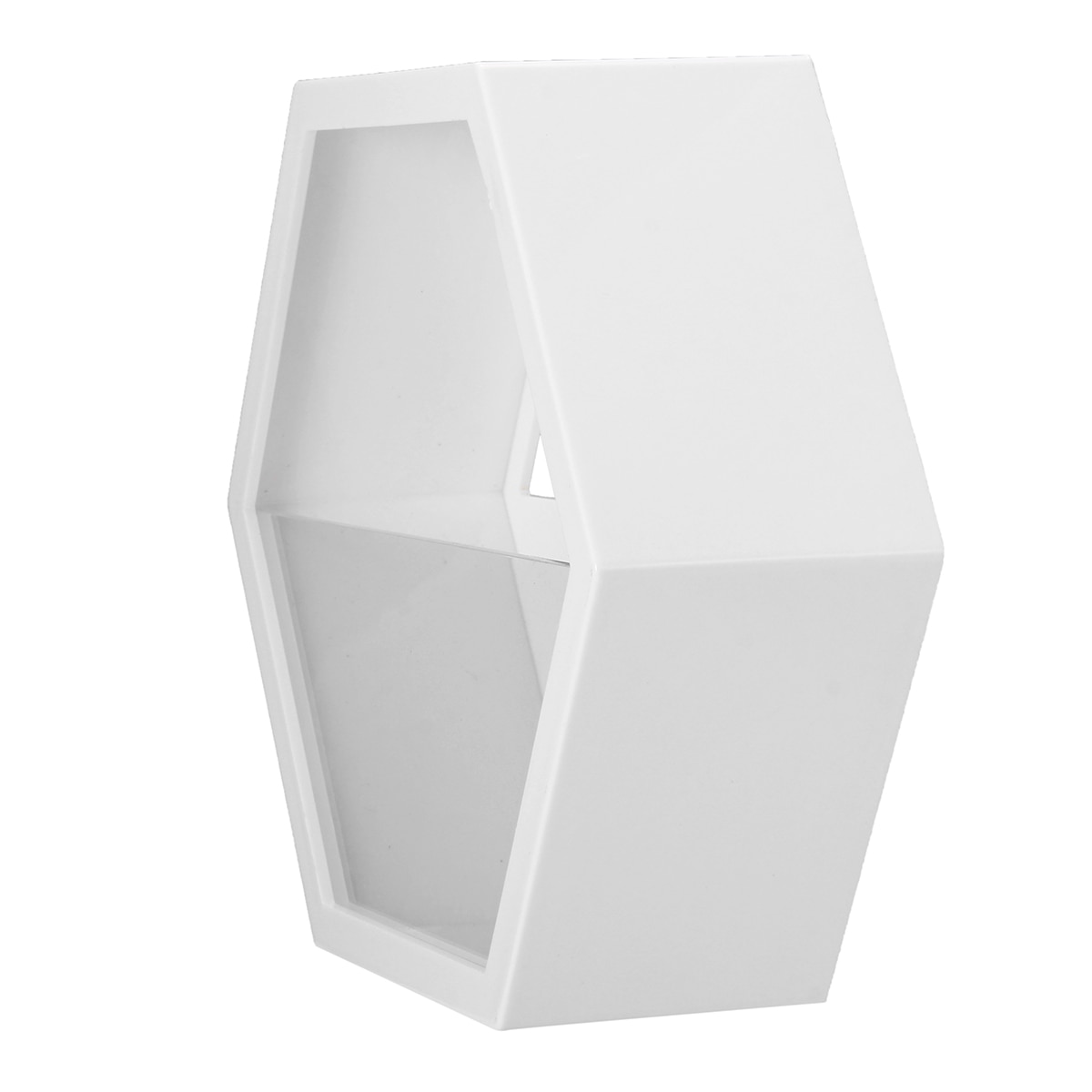 Vaso de flor de cloro acrílico artesanal, vaso moderno de plantas, perfil de pendurar na parede, vaso para sala de estar: WHITE
