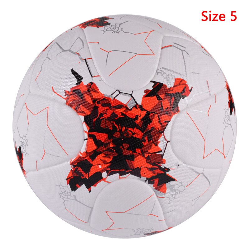 Neueste Fußball Ball Professionelle Größe 5 Größe 4 PU Nahtlose mit Ball Tasche Sport League Fußball Training futbol: R-Red White Size 5