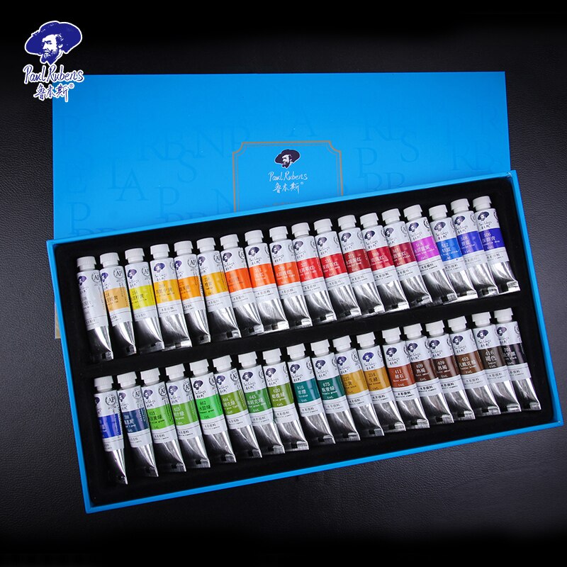Paul Rubens 5ml Watercolor Paint Set Tubes 18/24/36 Vibrant Colors Highly Pigmented Perfect for Painters Artists Art Supplies: 36 color set