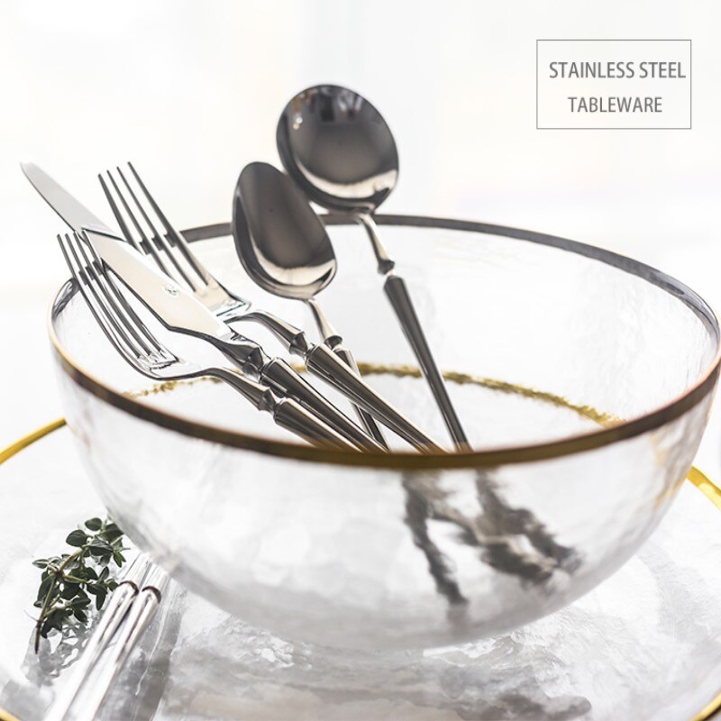 4 Stks/set Bestek Set Vorken Lepels Messen Servies Stalen Bestek Set Rvs Servies Set Chopstick Lepel Mes Vork