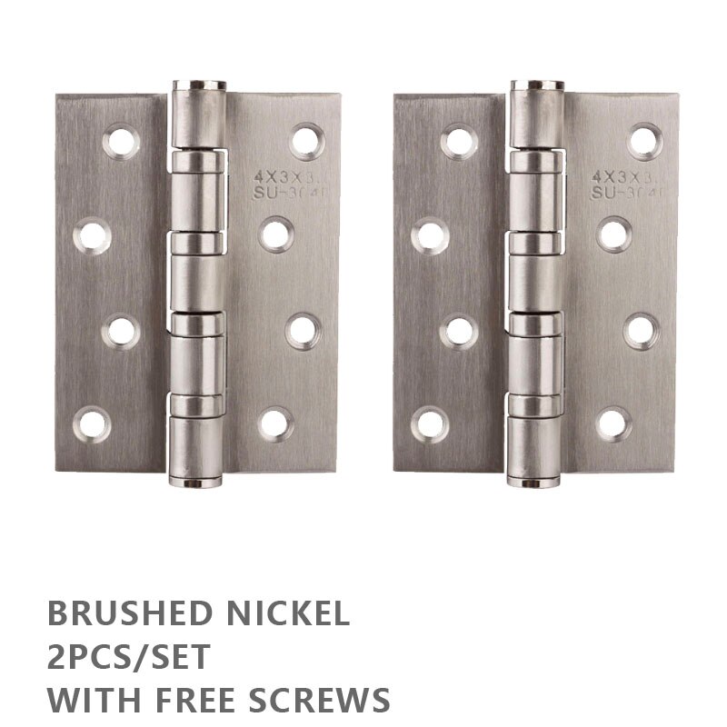 brushed nickel and bronze color stainless steel 4" house Door Hinge open 270 degree Hinge with screws: Brushed Nickel